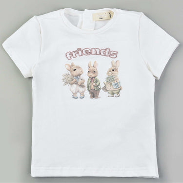Melange Rabbit Print Shirt - Kidichic